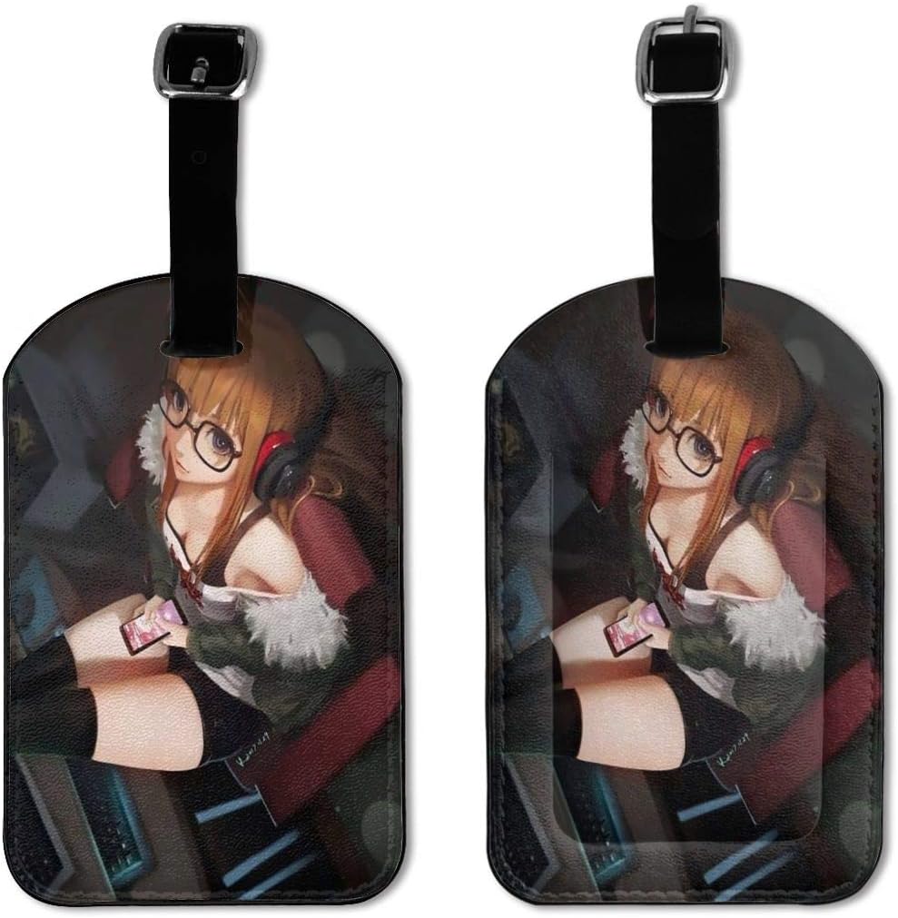 Persona 5 Futaba Sakura Luggage Tags Suitcase Carry-On ID, Travel Bag Labels Checked Baggage Tags