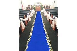 HUAHOO Aisle Runners Wedding Accessories Royal Blue Aisle Runner Carpet Rugs for Step and Repeat Display, Ceremony Parties and Events Indoor or Outdoor Decoration 24 Inch Wide x 15 feet Long