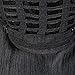 Rosa Star Long Straight Hair Wigs with Flat Bangs Natural Black Synthetic Wig Cosplay Daily Wigs for Women 26 Inches(1#)