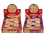 Grab The Gold Variety Pack 12 PBJ Baked Cookies and 12 Choc Peanut Butter Baked Cookies Protein Plant Based Gluten Free High Fiber