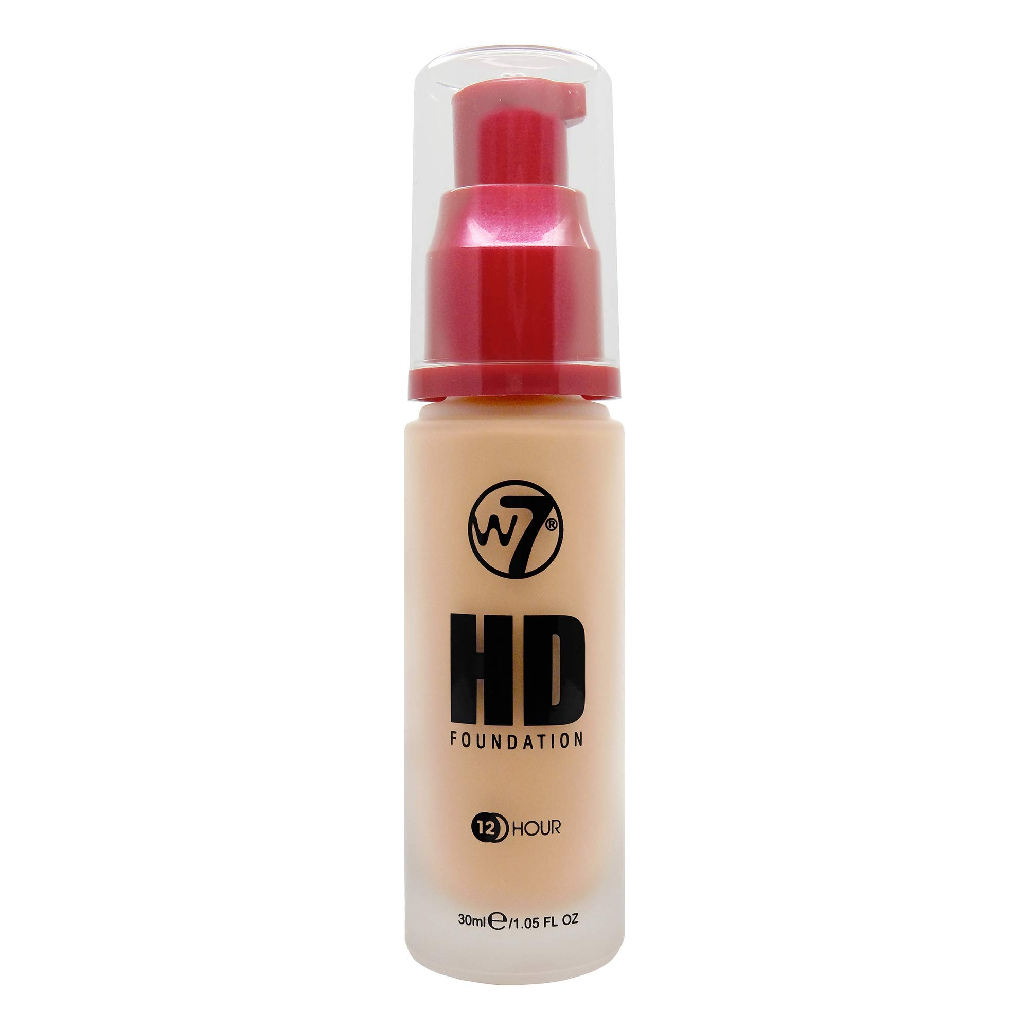 W7 HD Foundation - Oil-Free Liquid Foundation for Poreless, Matte Medium Coverage - 30ml (Creme Brulee)