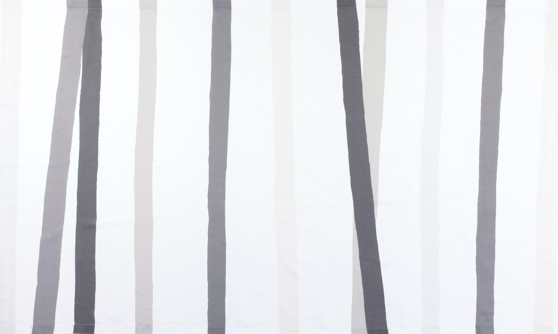 Huddleson Cinta Grey & White Stripe Pure Linen Tablecloth 66x144 Rectangle
