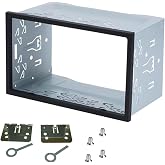 Universal Double DIN Car Stereo Cage,with Metal Frame, Car Radio Fitting Kit,for DVD Players, ISO, CD, GPS Navigation mounting Brackets