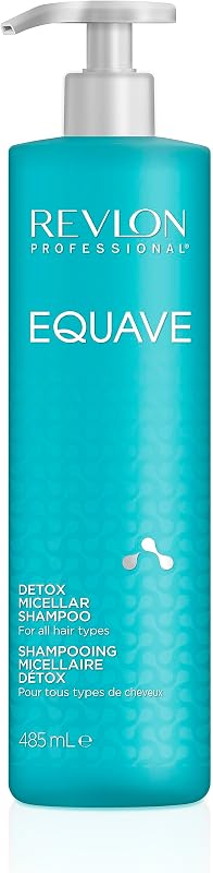 EQUAVE Detox Micellar Shampoo für alle Haartypen, 485 ml, tiefenreinigendes Mizellen Haarshampoo mit Gel-Textur, Haarpflege für seidige, glänzende Haare