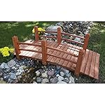 Wooden Garden Bridge, Model# KMG100858-WP