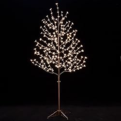 TYBEEU 6ft Lighted Cherry Blossom Tree with 240