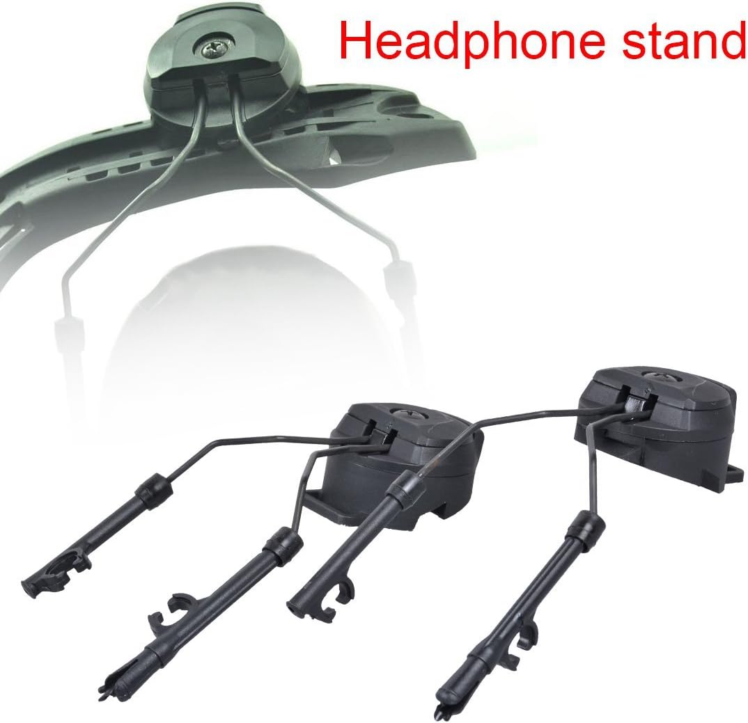 Drmus Outdoor Peltor Comtac I/II ARC Adapter/Tactical Helmet Rail Suspension Headphones Bracket Headset Support