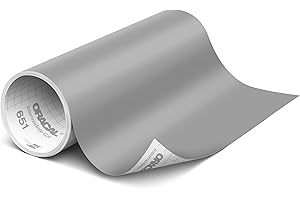 ORACAL 651 Matte Grey Vinyl Durable Roll Easy to Weed Permanent Adhesive Craft Vinyl for Plotting Machines, Decals & DIY Proj