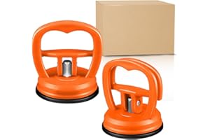 ALASMOYER Car Dent Puller, 2PCS Car Dent Remover Tools for Car Dent Repair, Glass, Screen, Tiles & Objects Moving, Orange