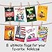 Seasonal Garden Flags – 12 Pack Assortment Of Double Sided Decorative Flags – Christmas, Thanksgiving, Easter, Seasons, St. Patrick’s, Independence Day, Halloween, Birthday, Home Sweet Home (12”x18”)