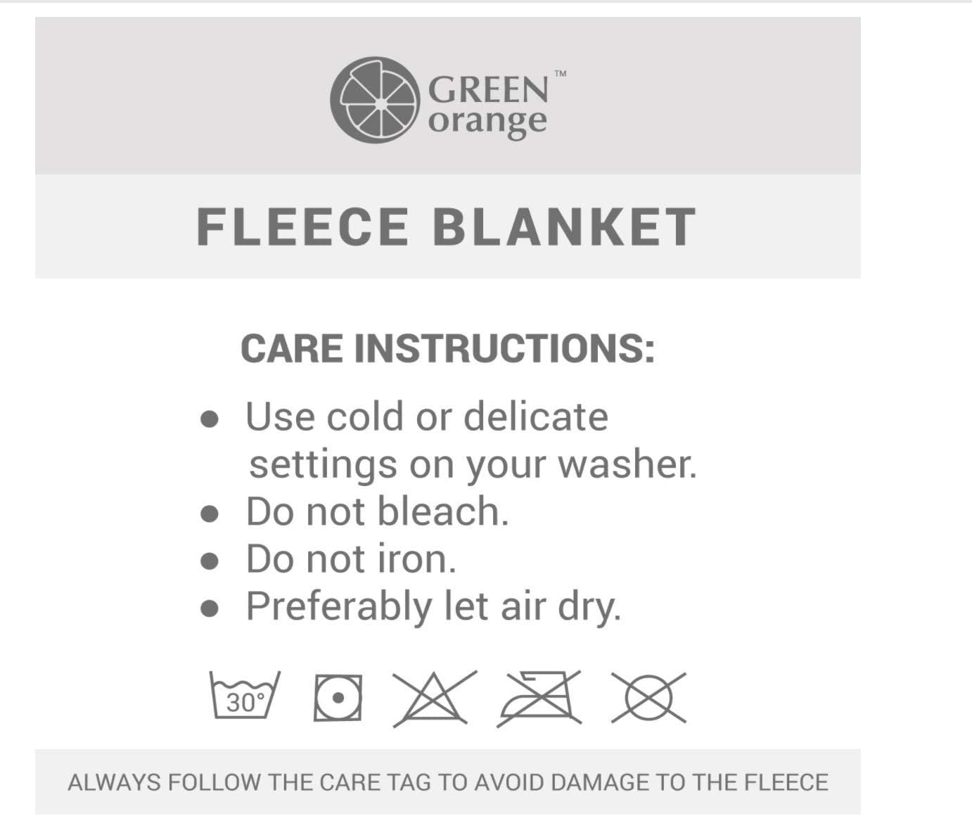 GREEN ORANGE Fleece Blanket Queen Size – 90x90, Pearl Grey – Soft, Plush, Fluffy, Warm, Cozy – Perfect Throw for Couch, Bed, Sofa…: Kitchen & Dining