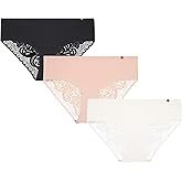 Lucky Brand Women's Underwear – Microfiber Lace Hipster Briefs (3 Pack)