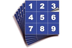 iSYFIX Blue Consecutive Number Stickers – 1 to 50, 2-inch, 1 Set – Vinyl Self Adhesive Premium Decal, Ideal for Inventory, Storage, Organizing, Boxes, Bins, Toolbox, Lockers & More, Indoor/Outdoor