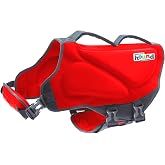 Outward Hound Dawson Swim Dog Life Jacket, Life Vest, Red, Large | High Buoyancy, Insulating, Adjustable Fit, Rescue Handle, 