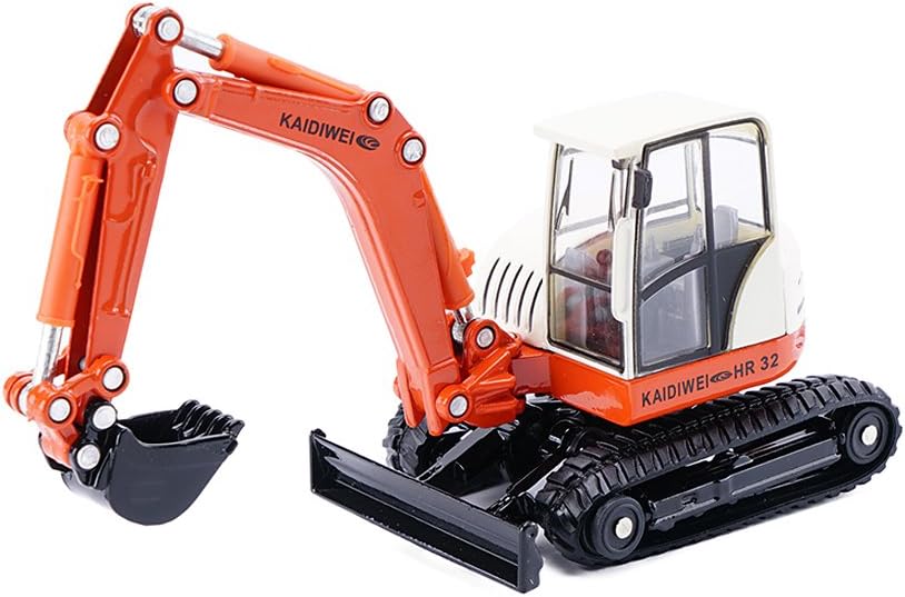 KDW 1/50 Scale Diecast Mini Excavator Model Toys for Boys Red (Crawler Excavator)