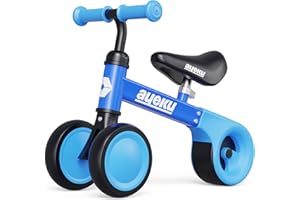 AyeKu Baby Balance Bike for 1 Year Old Boys Girls 12-24 Month Toddler Balance Bike, 3 Wheels Toddler First Bike, First Birthday Gifts-Blue