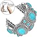 fastgo Compatible with Apple Watch Band 38mm 40mm 42mm 44mm Women, Bohemian Ethnic Antique Style with Turquoise Fashion Compatible with Iwatch Strap for Series 4 3 2 1 Cuff