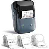 NIIMBOT B1 Label Maker Machine with 3 Tapes, 2Inch Thermal Label Printer | Portable, Bluetooth, Multiple Templates App, for Home, School, Office, Small Business, Compatible with Phones and PC (Blue)