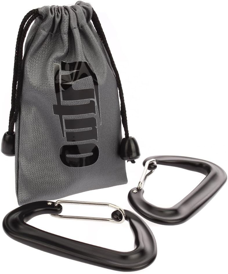 Outry Aluminum Lightweight Wire Gate Carabiners - 1 Pair - Closed Gate Strength: 12kN