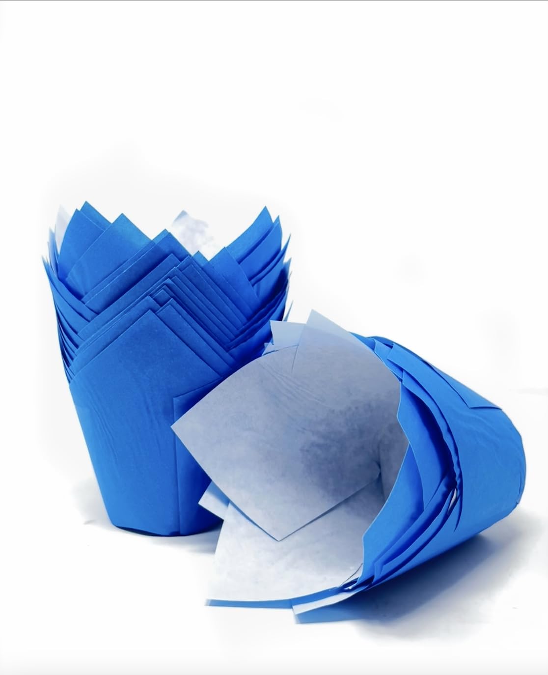 200 Bakery Direct Blue Tulip Muffin Wraps Cases FREEPOST