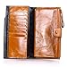 AINIMOER Women's RFID Blocking Large Capacity Genuine Leather Clutch Wallet Card Holder Organizer Ladies Purse With Zipper Pocket