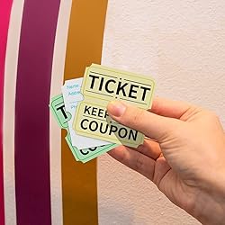 Essential 8000 Assorted Raffle Ticket Rolls, Double