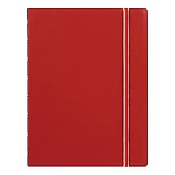 Filofax Notebook, A5 Size, 8.25 x 5.182 inches, Red