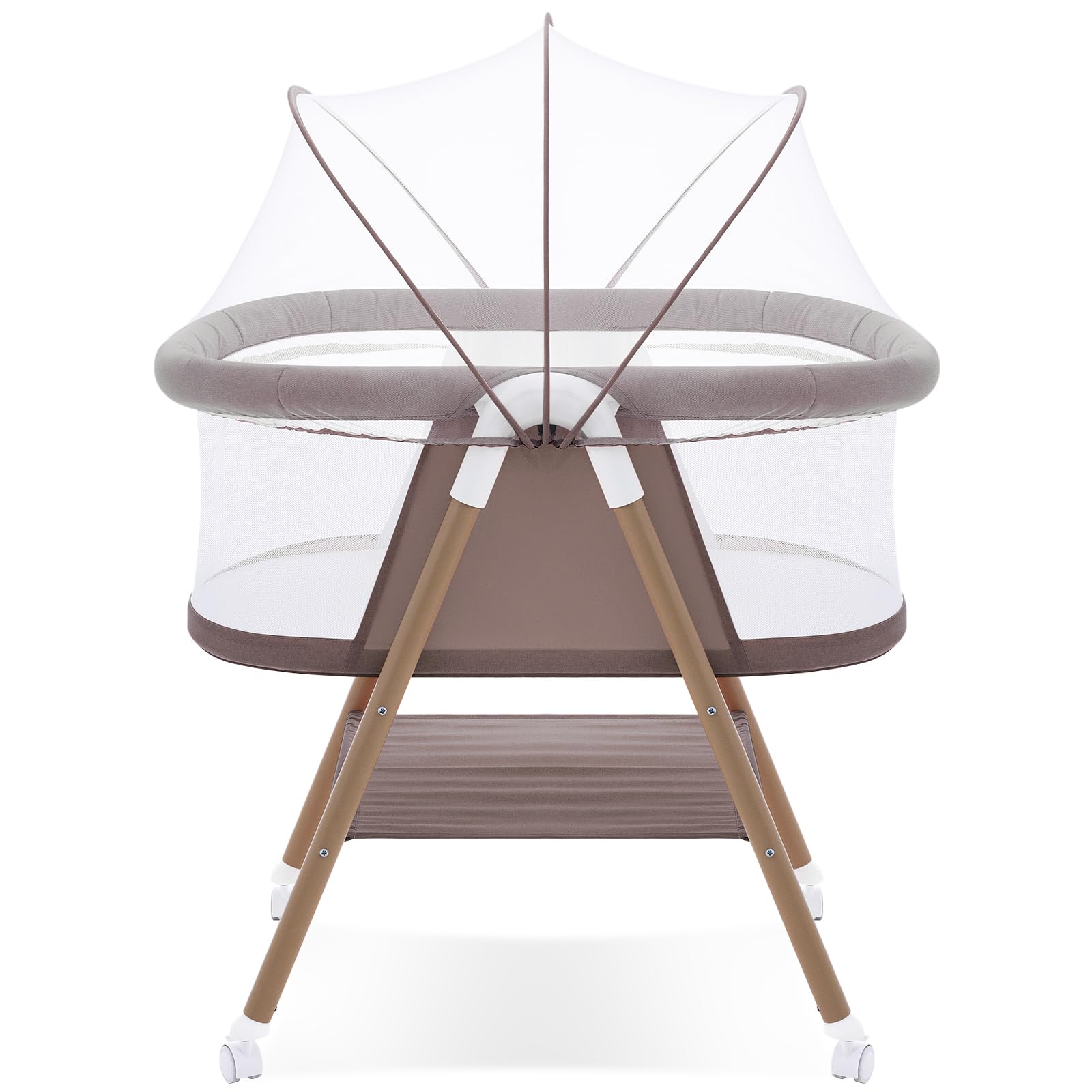 Photo 1 of GYARING Baby bassinets,3 in1 Baby Crib, Sturdy, Portable & Easy to Assemble,Mosquito net and Portable Bag Included. (Khaki)
