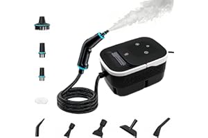 GIINOVA High Pressure Steam Cleaner Portable, 42oz Water Tank, 20s Fast Heat, 6 Settings & 4 Bar, Multi-Surface for Kitchen Floor Window Car Toilet, Home Use (Black)
