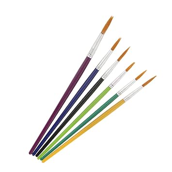 Buy Anbau 6 Pieces Fine Detailed Painting Brushes Round Pointed Tip Acrylic  Watercolor Oil Ink Paint Brush Set Online at Low Prices in India - Amazon.in