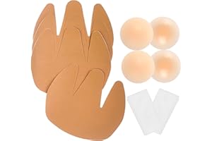 Wieysdoo 4X Breast Lift Boob Tape with 4 Reusable Silicone Nipple Covers | Push Up Body-Tape, No-Slip Support for Women