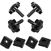 Amazicha Saddlebag Locks Screw Theft Deterrent Saddle Bag Mounting Bolts Black Compatible for Harley Davidson Touring Street Glide,Electra Glide, Road Glide, Road King 1988-2024