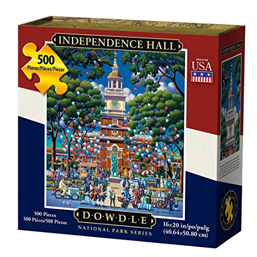 Dowdle Folk Art Independence Hall Jigsaw Puzzle