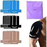 18 Pcs Kinesiology Tape for Shoulder Pain Relief Precut Sport Tape for Shoulder-Support & Stability, Hypoallergenic Latex-Free Athletic Tape for Shoulder, WatreProof & Breathable Muscle Tape(Mix)