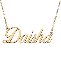HUAN XUN Customized Custom Simple Any Name Necklace