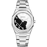 OIDEA Mens Watches: Fashion Octagonal Two-Color Dial Artistic Digital Scale Analog Quartz Wrist Watches for Men Waterproof Business Casual Dress Watch with Stainless Steel Strap