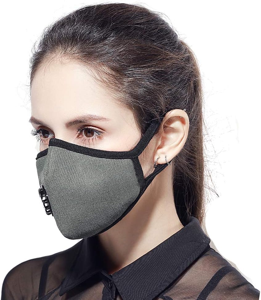 NHForest Dust Mask Particulate Mask - Washable and Reusable Face Protection - Air Pollution Mask with Exhalation Valve with 1 N95 Filter