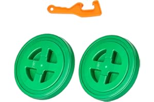 ZAIXIA 2 Pieces 5 Gallon Bucket Lid with Bucket Lid Opener,Plastic Storage Bucket Leak-Proof Screw Seal Lids,Pet Food Storage Container Lid for Home Paint Storage Buckets