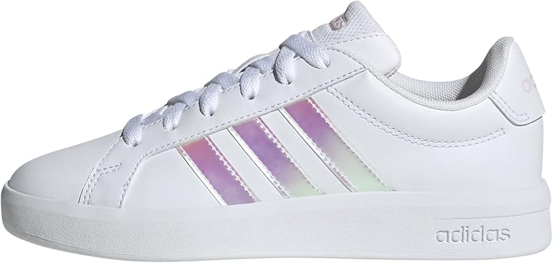 Sapatos unissex para crianças Grand Court 3.0 Junior, FTWR Branco/Iridescente/Quase Rosa, 38 EU
