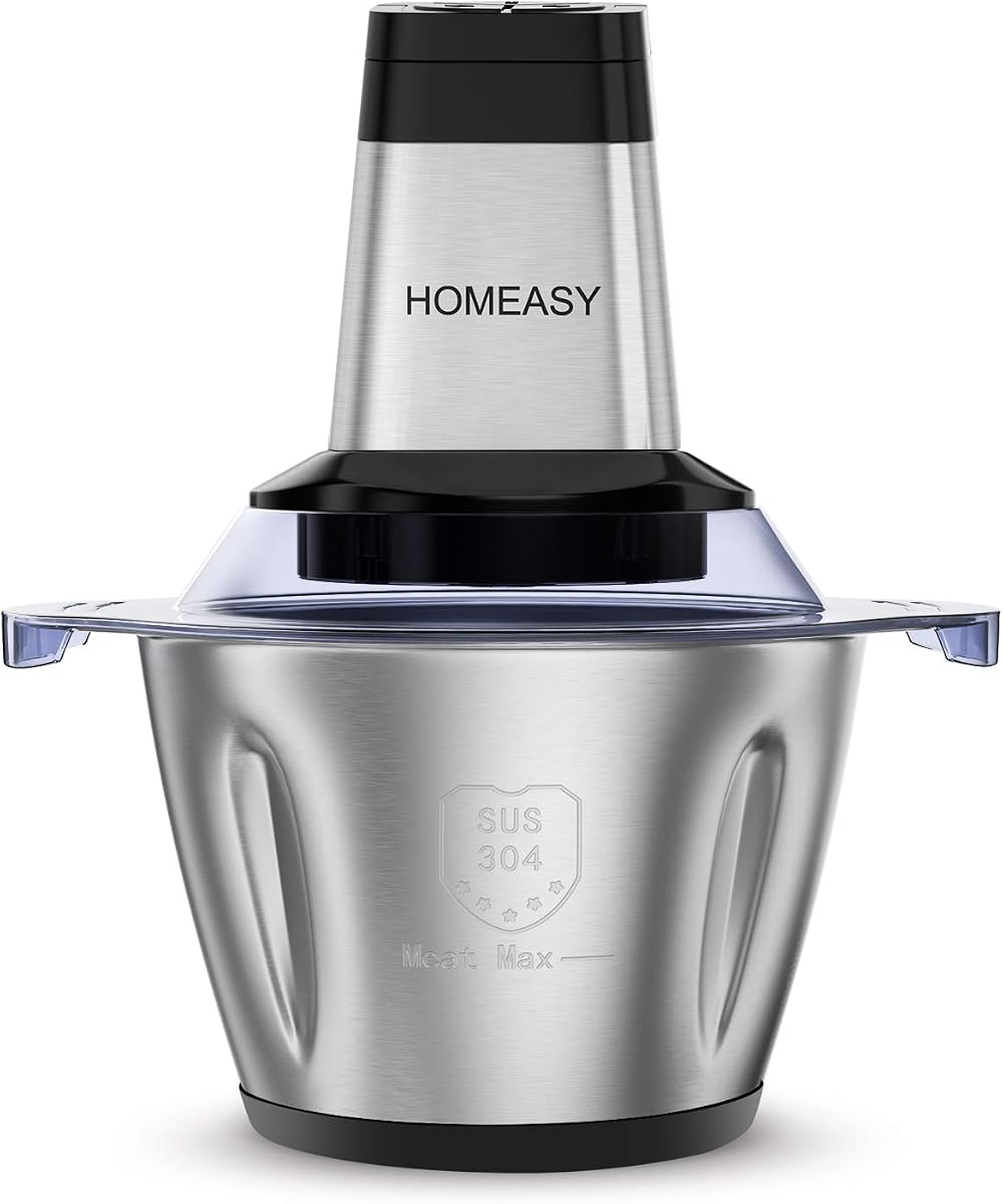 Homeasy Meat Grinder 2.5L 500W Food Processor 3 Speeds Stainless Bowl