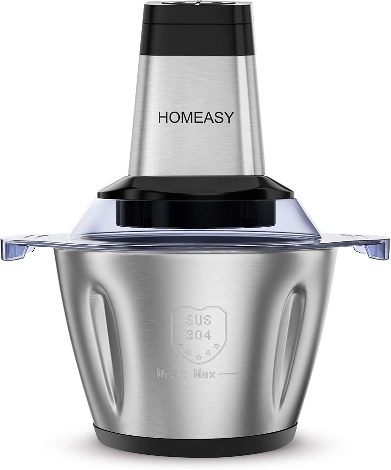 Homeasy Meat Grinder 2.5L 500W Food Processor 3 Speeds Stainless Bowl