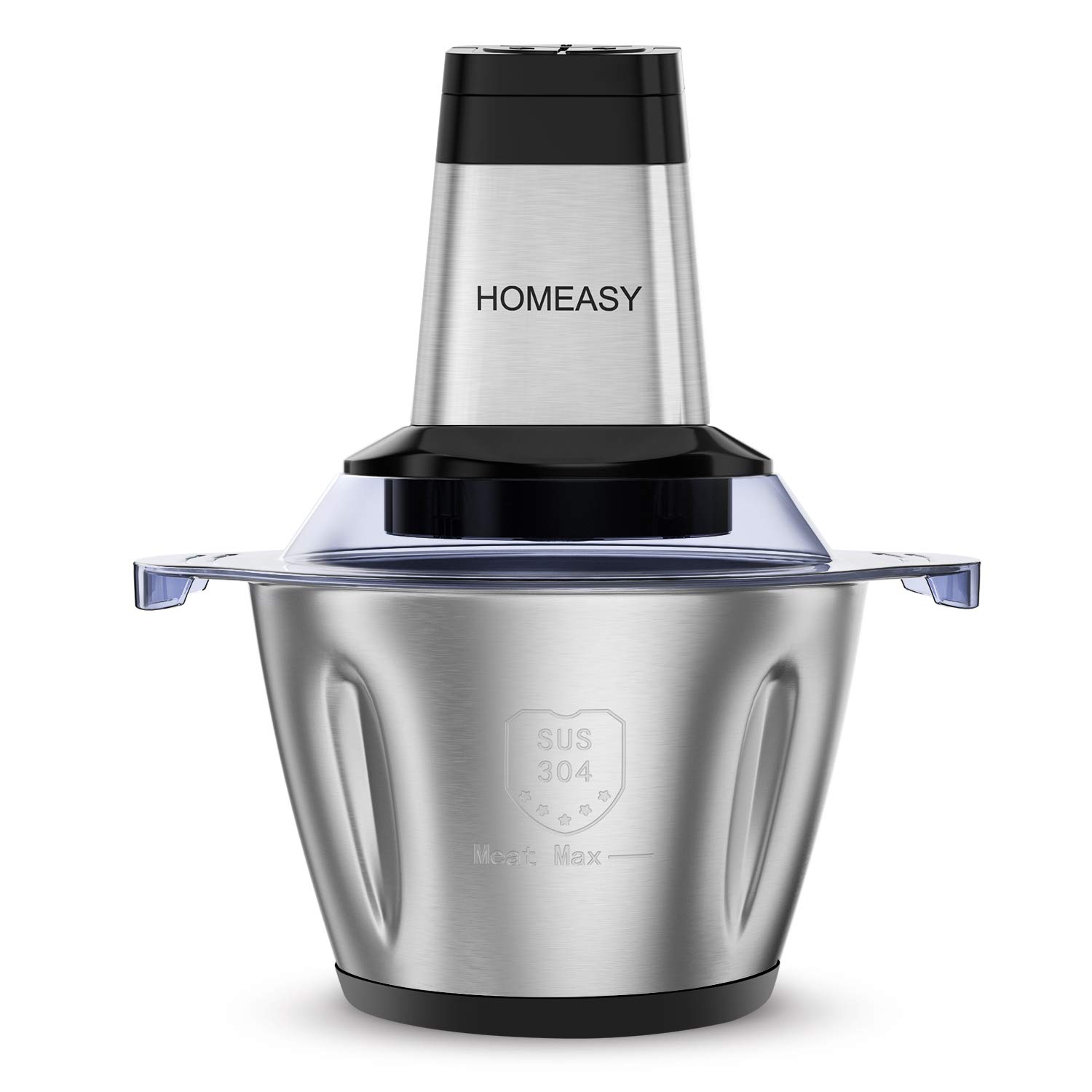Homeasy Meat Grinder, 2.5L Meat Blenders Food Processor Food Chopper for Meat, Vegetables, Fruits and Nuts, Food Grinder Stainless Steel Bowl 500W 3 Speed