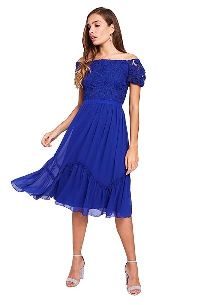 cobalt blue midi dress uk