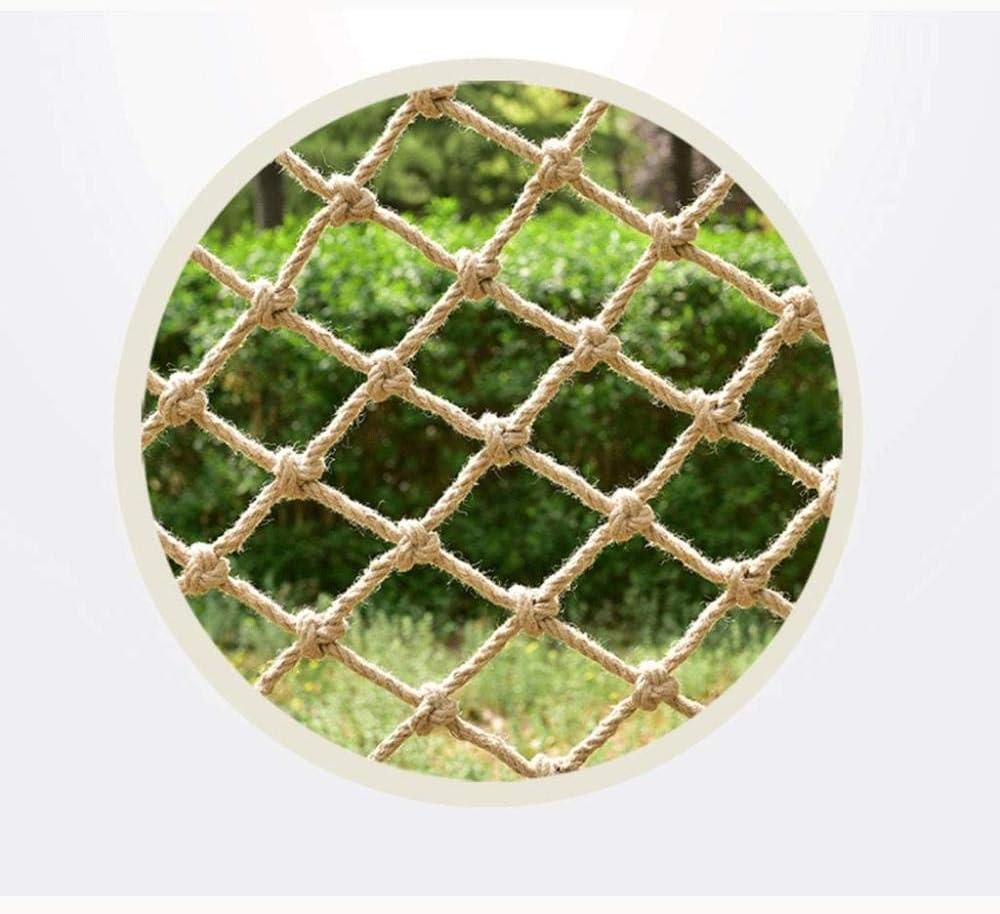 XLYAN Outdoor Protection Net Kids Stair Safe Netting Rail Balcony Banister Decor Net Fence Climbing Woven Rope Truck Cargo Trailer Netting Playground Climbing Hammock Swing,2 * 6m(6.6ft*19.7ft)