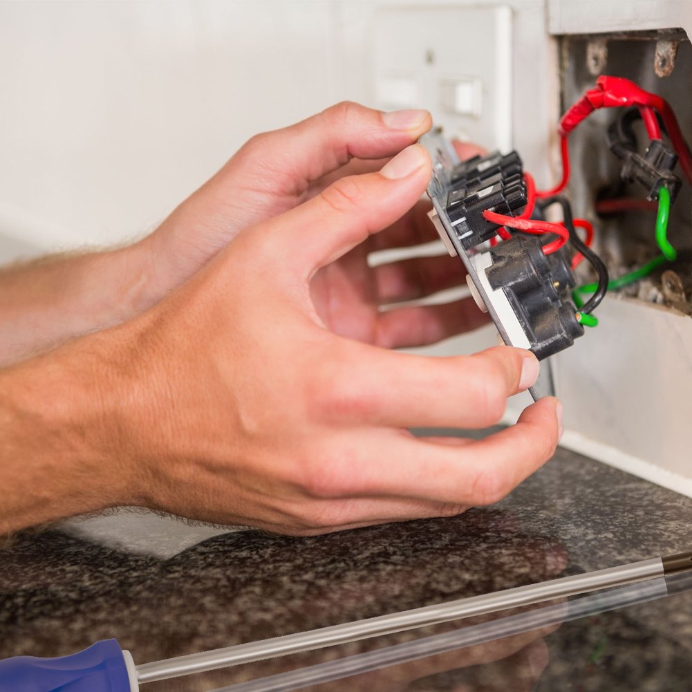 Phillips Screwdriver and Slotted Screwdriver,QM-STVR 12\'\'Screwdriver Length Shank Screwdriver Magnetic Tip Cross Head Flat Head NO.2 Screwdriver (2 pack 12\'\' phillips and slotted screwdriver)