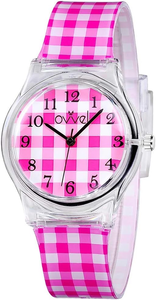 Ovvel Girls Watch โ Pretty and Cute Kids Wristwatch with Teaching Analog Display Time Teacher - Japanese Quartz Movement