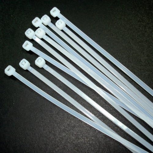 4-inch White Nylon Cable Zip Ties,100 Pcs