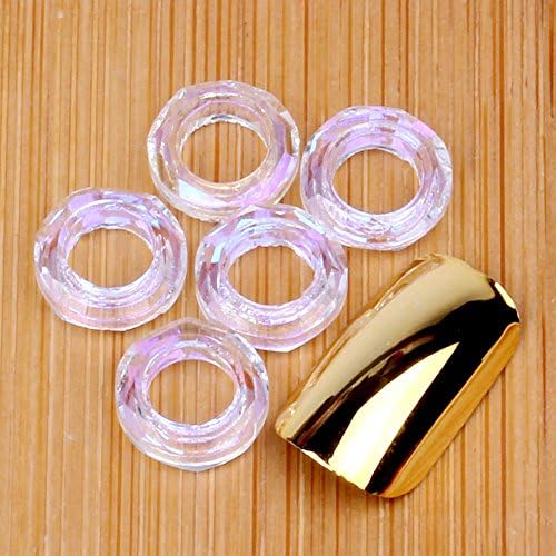 10pcs/pack Shiny Star Round 10mm Angle Rings Glass Hollow crystal Cabochom Jewelry Nail Art DIY Garments Dress Decoration