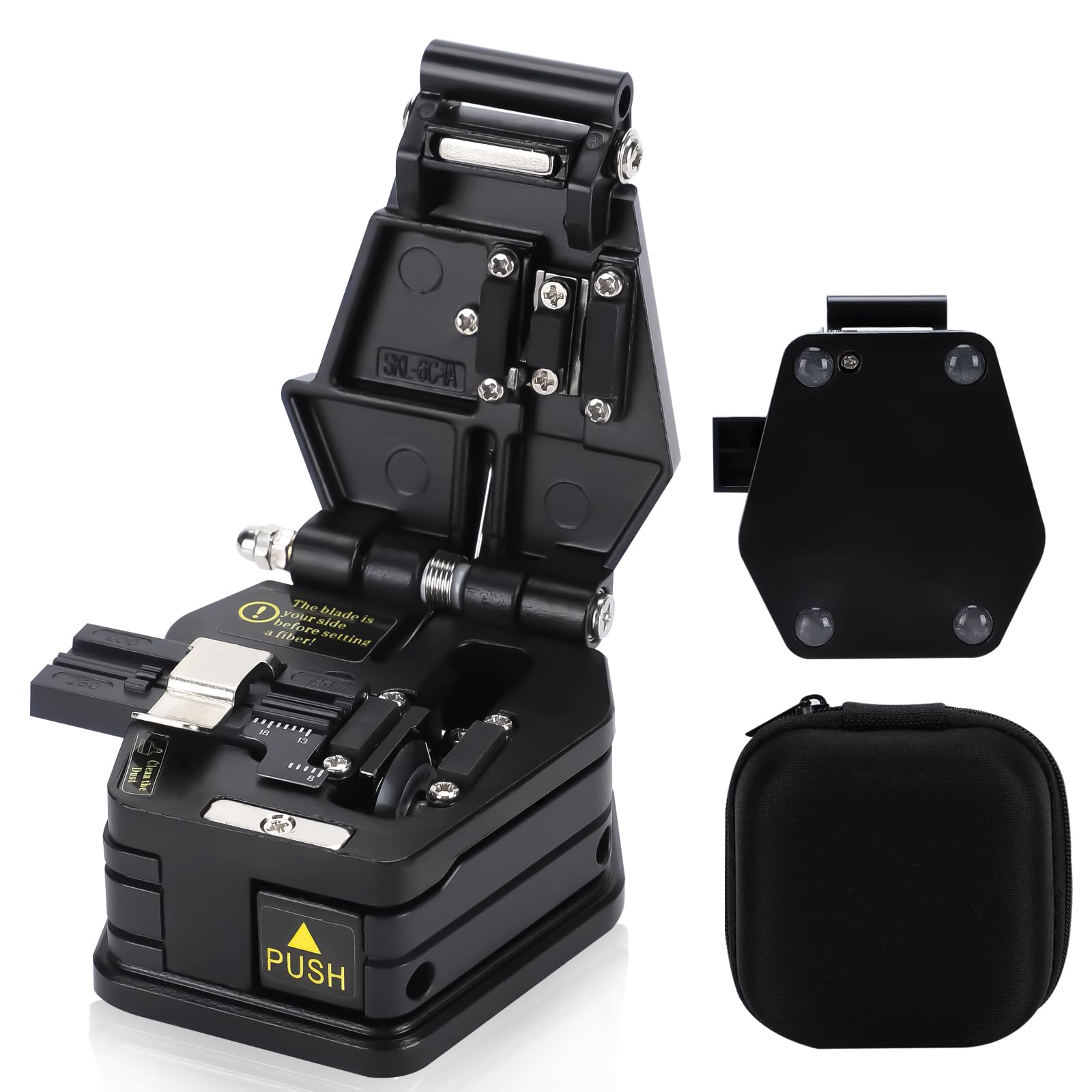 Fiber Optic Cleaver - Precision Cable Cutting Tool with Carry Bag for Optimal Fiber Handling