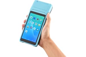 Bisofice POS Receipt Printer, Upgraded Android 8.1 OS Mobile POS, 58mm Receipt Printer, 5.45" Touch Screen PDA Printer Supports 3G WiFi BT4.0 USB OTG Bluetooth, Handheld POS Machine Terminal Printer
